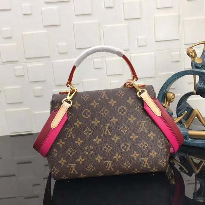 Louis Vuitton CLUNY BB Monogram Handbag M42738 Fuchsia/Bordeaux Red